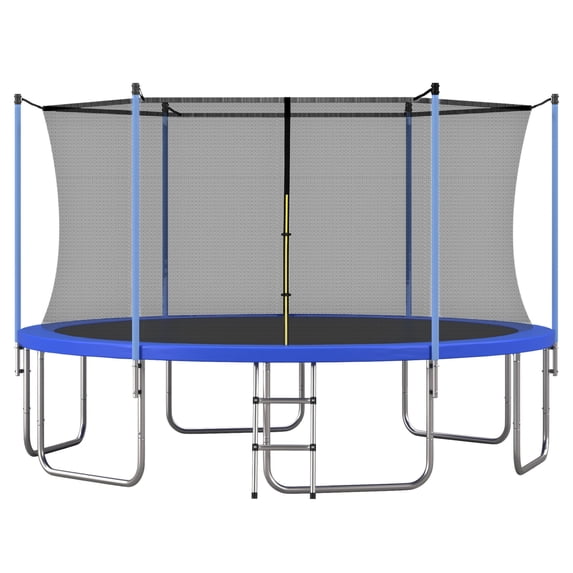 EUROCO 1500LB 14FT Trampoline for Adults and Kids, Trampoline with Enclosure ,Ladder,Heavy Duty Recreational Trampoline