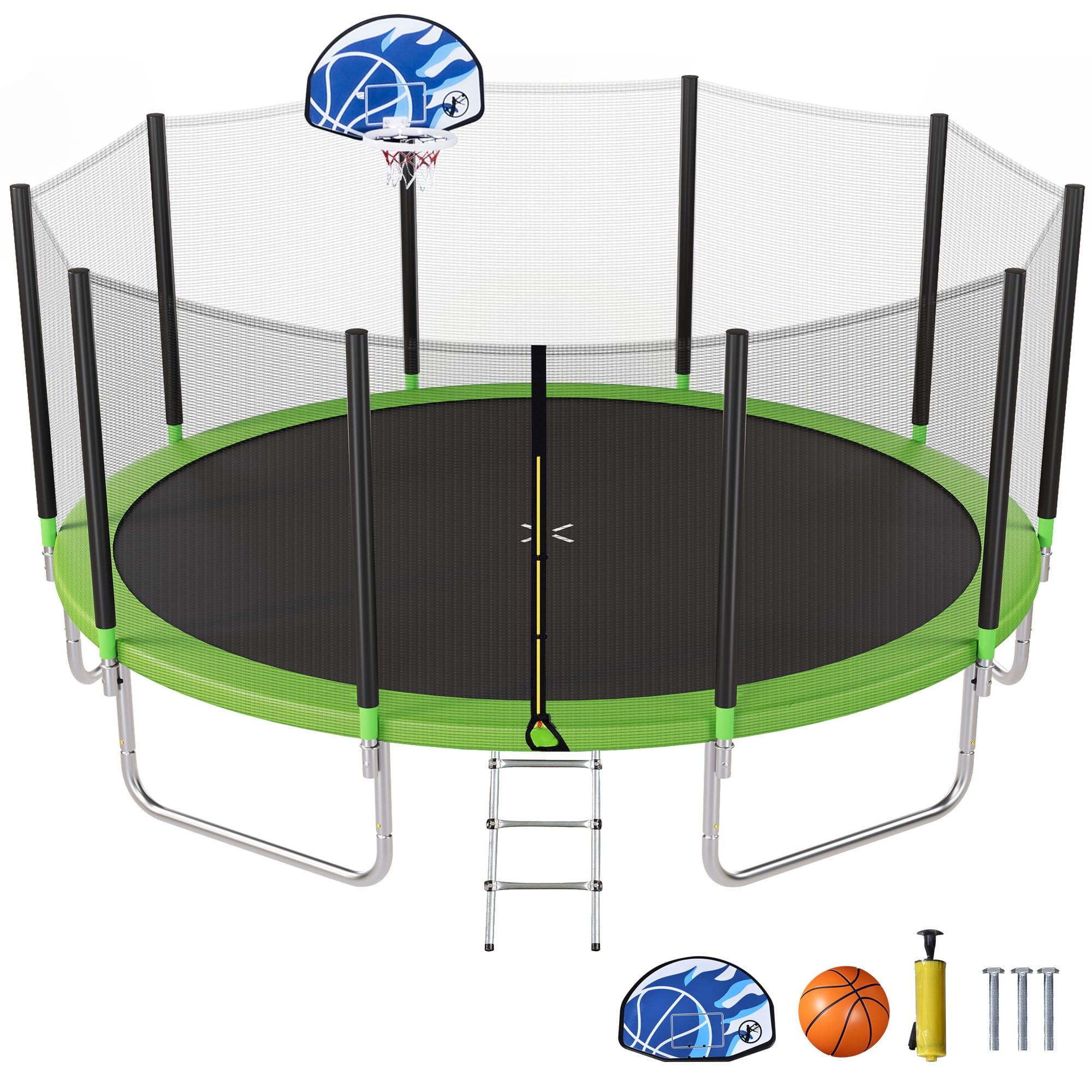 EUROCO 1500LB 15FT Trampoline for Adults and Kids, Trampoline with