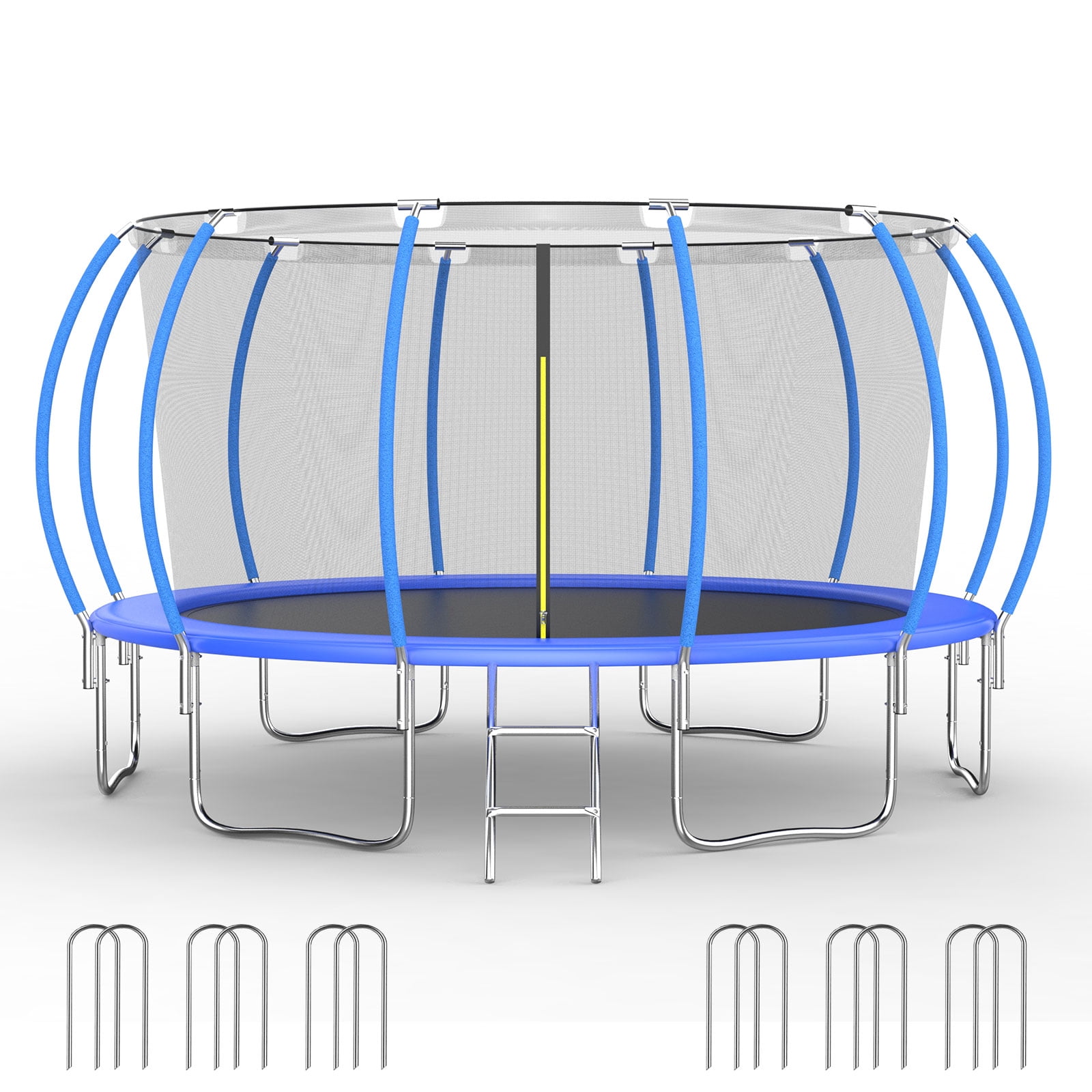 EUROCO 16FT Trampoline for Adults and Kids, Trampoline with Enclosure