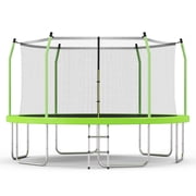 EUROCO 16FT Trampoline for Kids and Adults, Outdoor Large Trampoline with Enclosure Net, 1500LBS Heavy-Duty Round Tranpoline