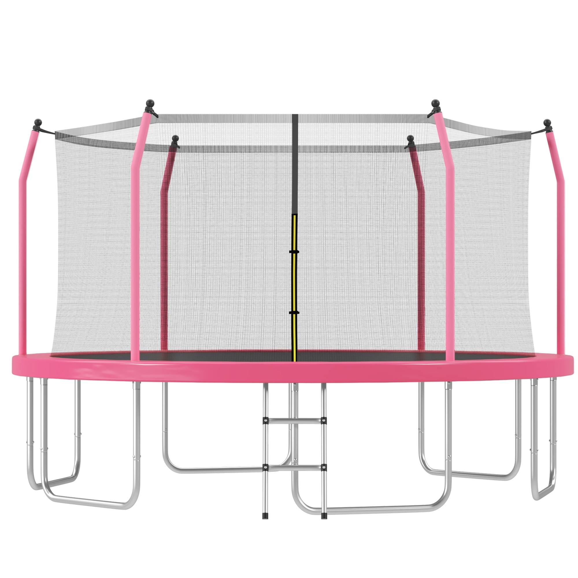 EUROCO 16FT Trampoline with Enclosure Net for Kids and Adults, 1500LBS Backyard Outdoor Large Tranpoline