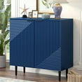 thumbnail image 1 of EUROCO 2 Door Sideboard Cabinet,35" Buffet Cabinet with Storage,Sideboard Storage Cabinet with Adjustable Shelf,Accient Cabinet for Living Room,Kitchen,Navy Blue, 1 of 7