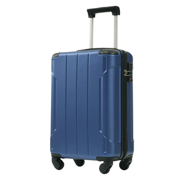 EUROCO 20" Hardshell Carry-On Luggage, ABS Lightweight Durable Suitcase with TSA Lock and Double Spinner Wheels for Travel,Blue