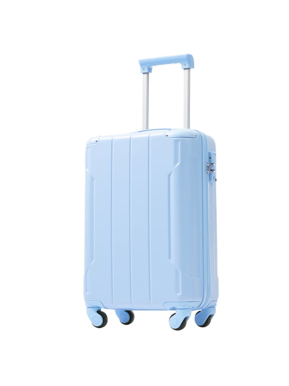 20" Hardshell Carry-On Luggage, ABS Lightweight Durable Suitcase with TSA Lock and Double Spinner Wheels for Travel,Sky Blue