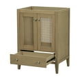 thumbnail image 1 of EUROCO 24" Bathroom Vanity without Sink, Base Only, Rattan Cabinet with Doors and Drawer, Solid Frame and MDF Board, Natural, 1 of 9