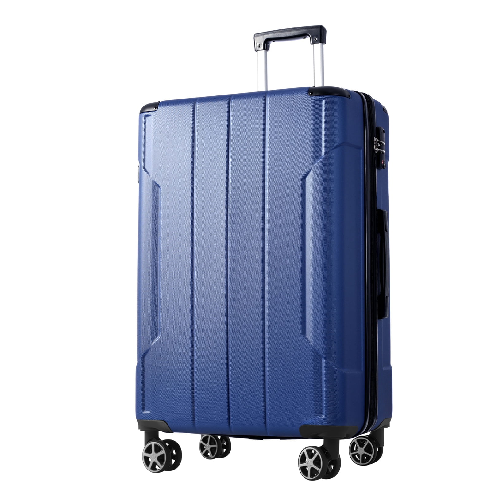EUROCO 28" Hardside Checked Luggage, ABS Expandable Suitcase with TSA Lock and Double Spinner Wheels,Lightweight Durable luggage,Blue