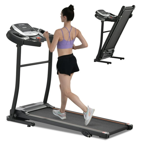 EUROCO 300LBS Treadmill with Adjustable Incline, 2.5HP Foldable Treadmill for Home, 7.5MPH Indoor Running Machine