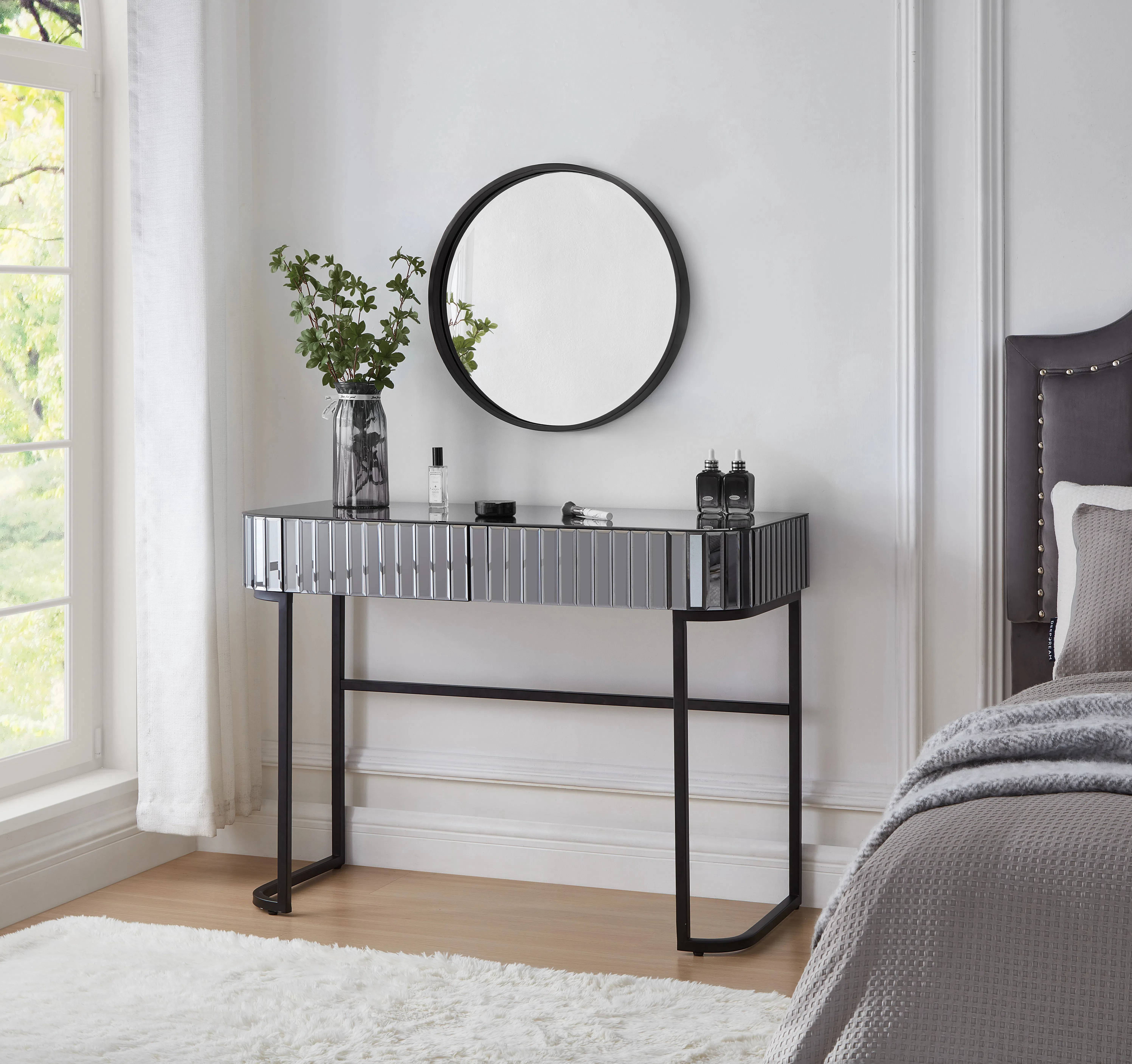 modern dressing table grey EUROCO 39.4