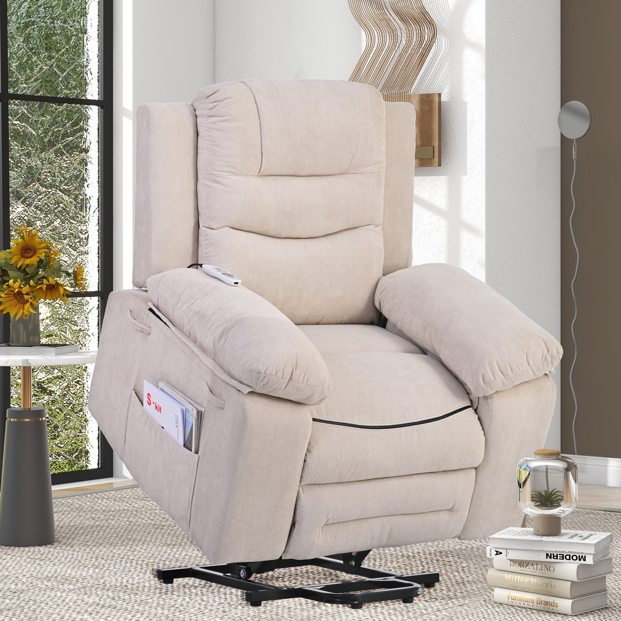 EUROCO 39.8"W Power Lift Recliner Chair Recliners for Elderly with Heat