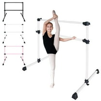 EUROCO 4FT Double Ballet Barre, Freestanding and Adjustable Dance Barre