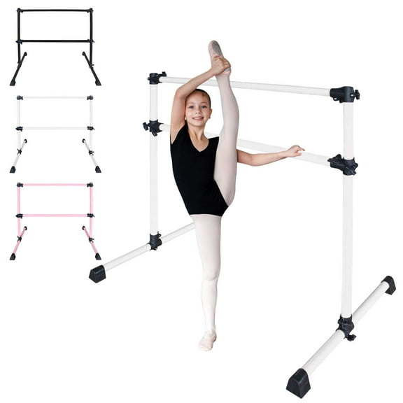 EUROCO 4FT Double Ballet Barre, Freestanding and Adjustable Dance Barre