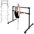 thumbnail image 1 of EUROCO 4FT Double Ballet Barre, Freestanding and Adjustable Dance Barre, 1 of 8