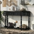 thumbnail image 1 of EUROCO 52'' Console Table Sofa Table for Entryway with 4 Drawers and Storage Shelf for Living Room Hallway Foyer Office,Black, 1 of 8