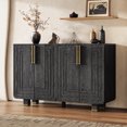 thumbnail image 1 of EUROCO 54" Buffet Cabinet Sideboard with Storage,Retro Accent Table with Adjustable Shelves for Kitchen,Living Room,Entryway,Black, 1 of 7