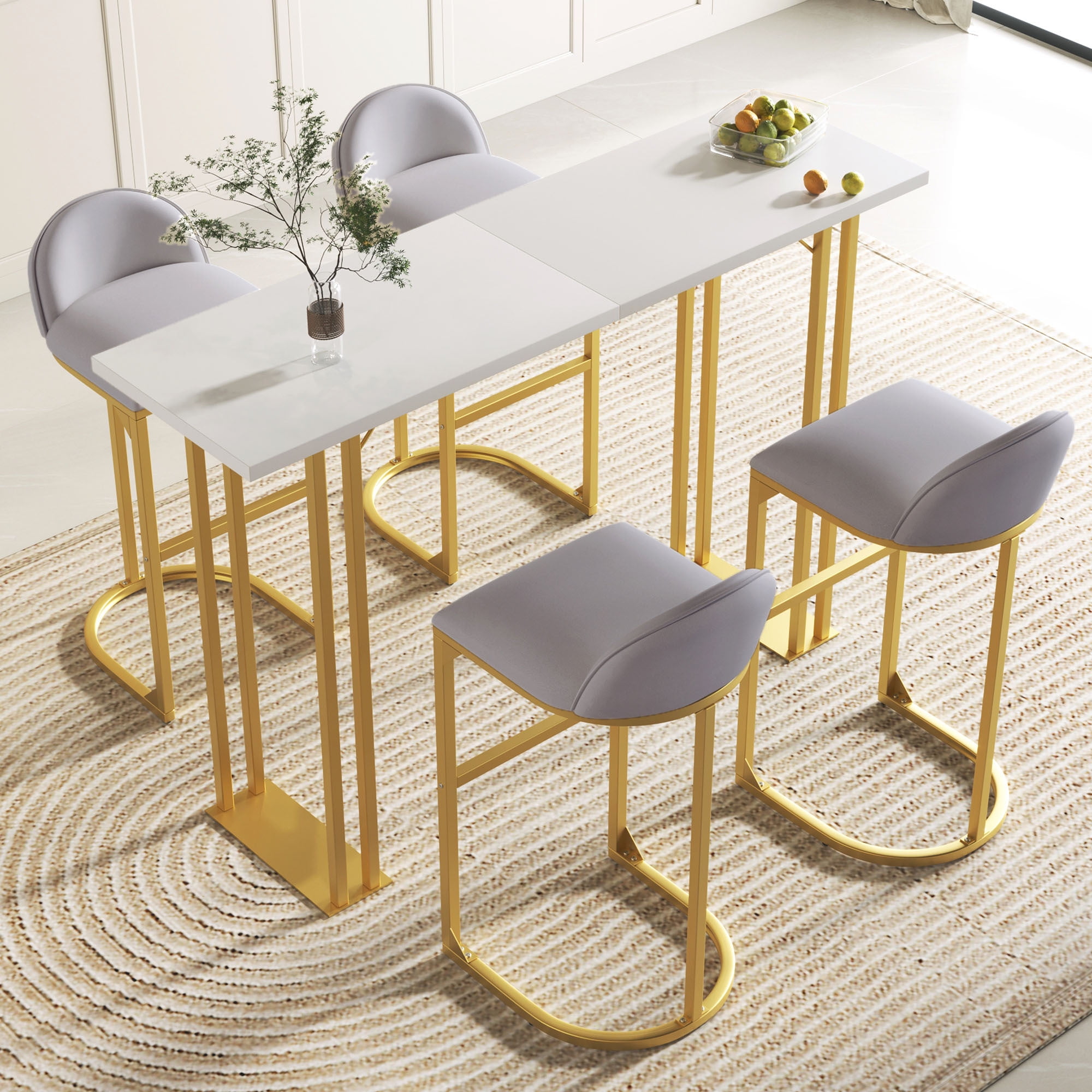 EUROCO 63 Dining Table Set for 4 30H Counter Height Lebanon Ubuy