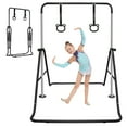 thumbnail image 1 of EUROCO Folding Gymnastics Bars for Kids, Height Adjustable Junior Training Bar, Horizontal Training Bars with Bear Rings, 1 of 7
