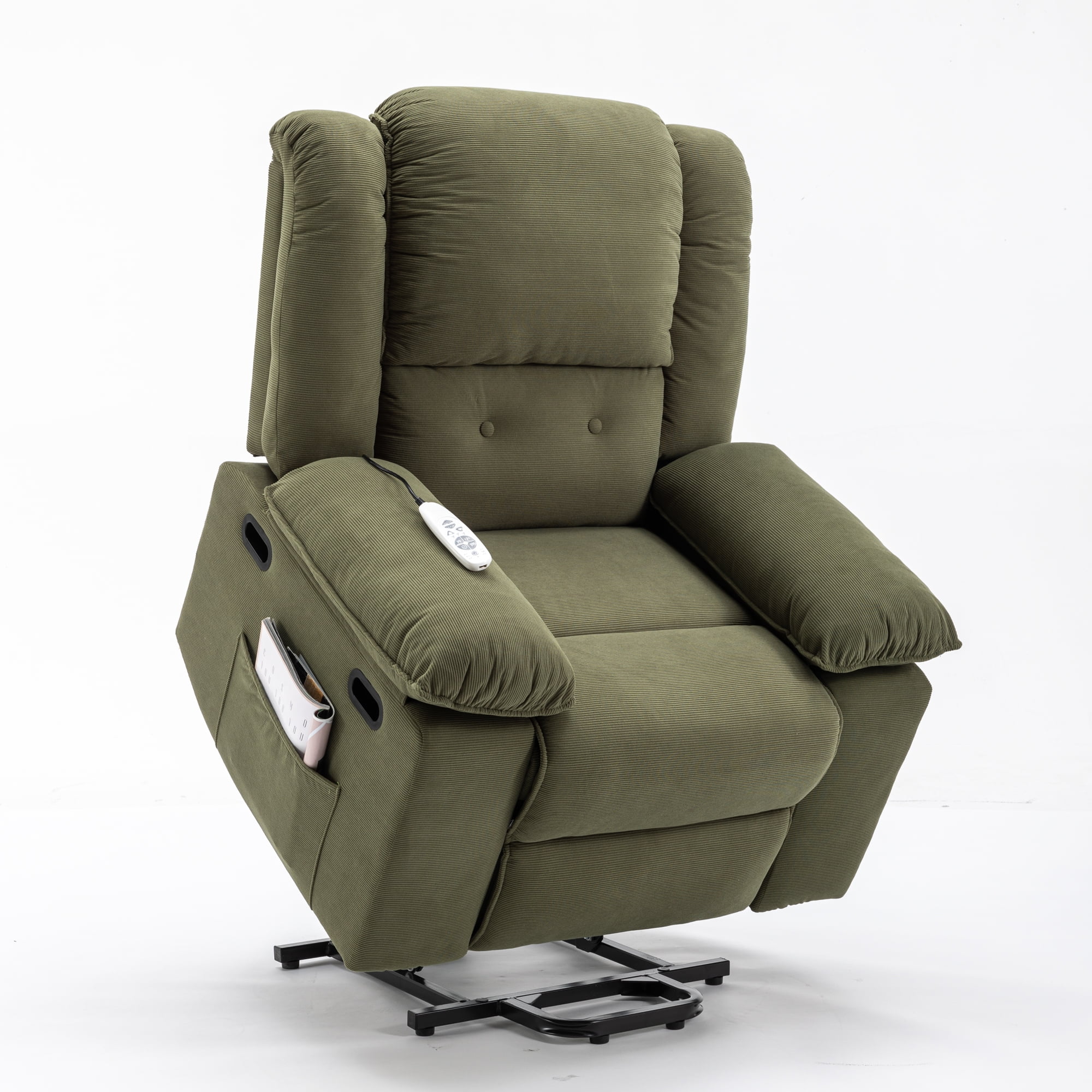 EUROCO Linen Power Lift Recliner Chair Recliners for Elderly with