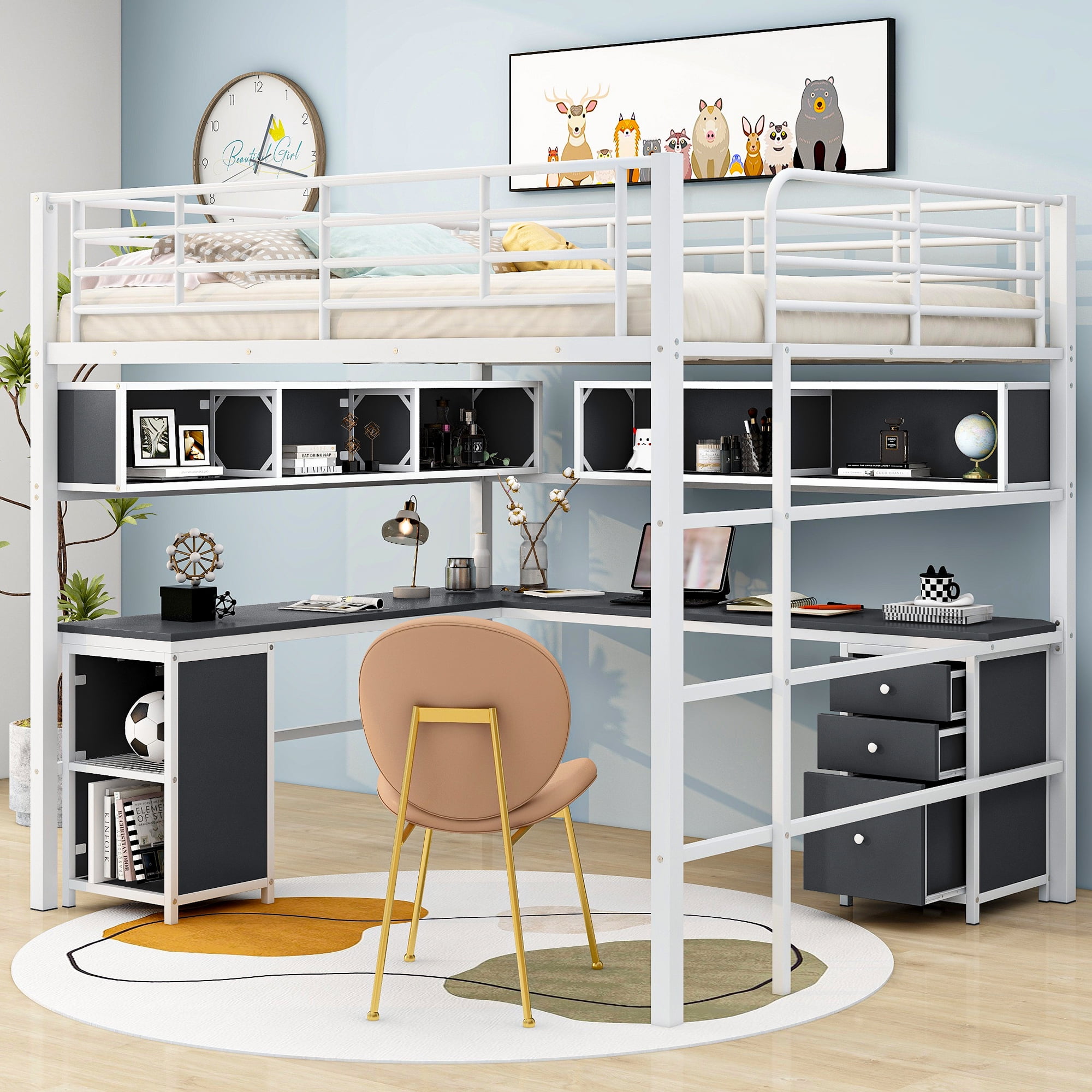 Full size bed and desk combo outlet
