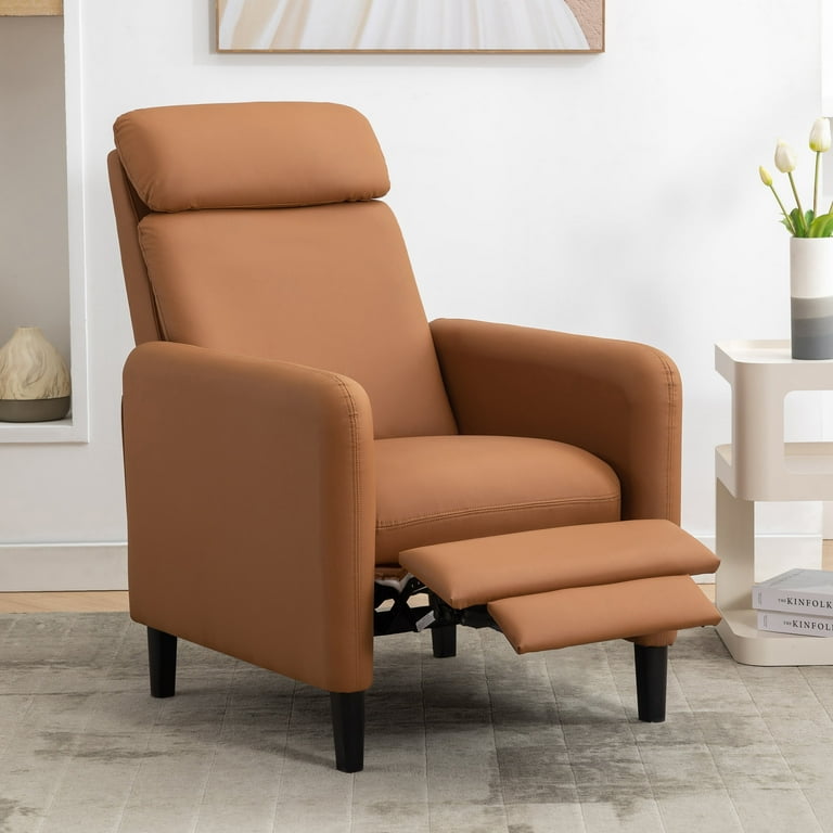 Leather accent recliner shop