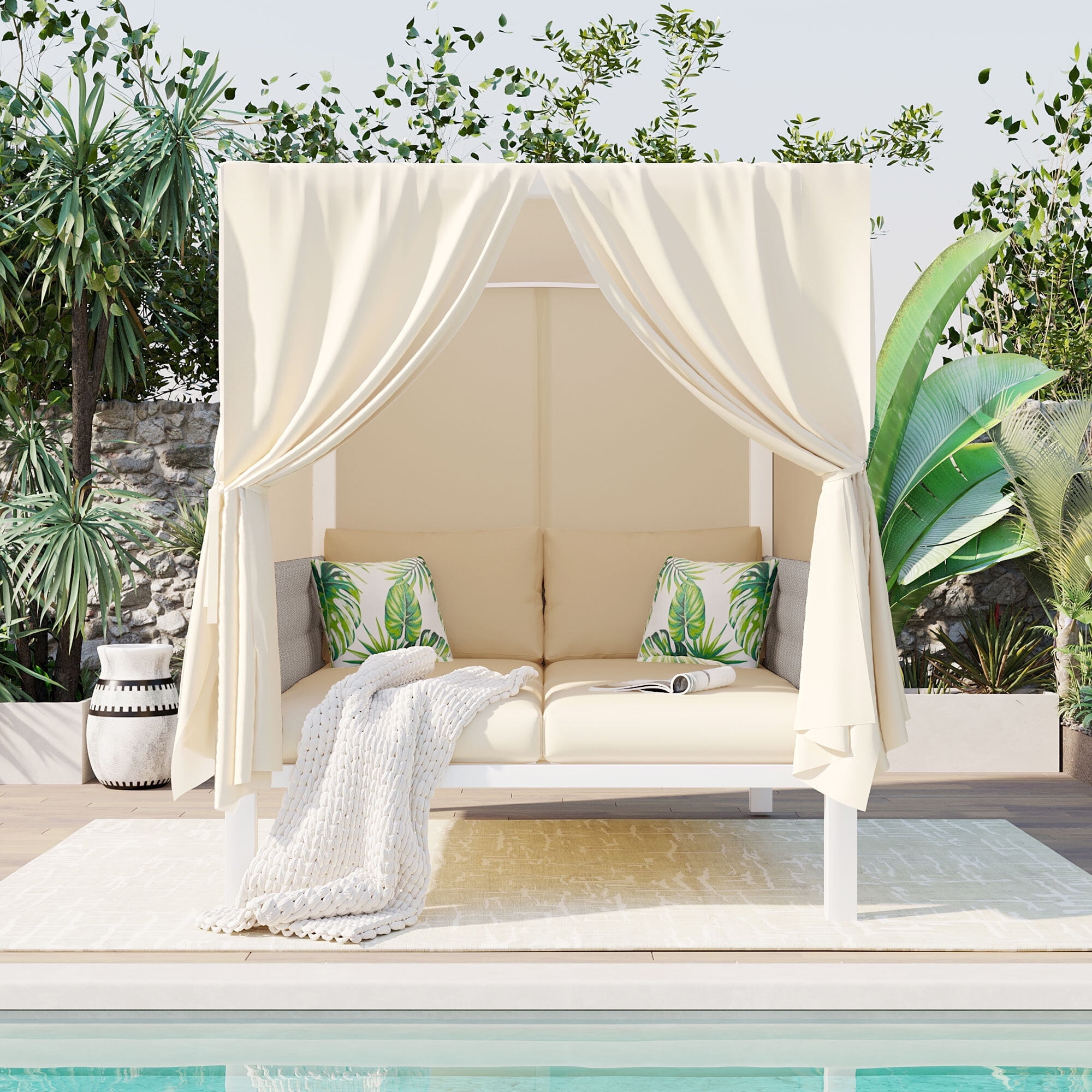 Outdoor double chaise daybed sale