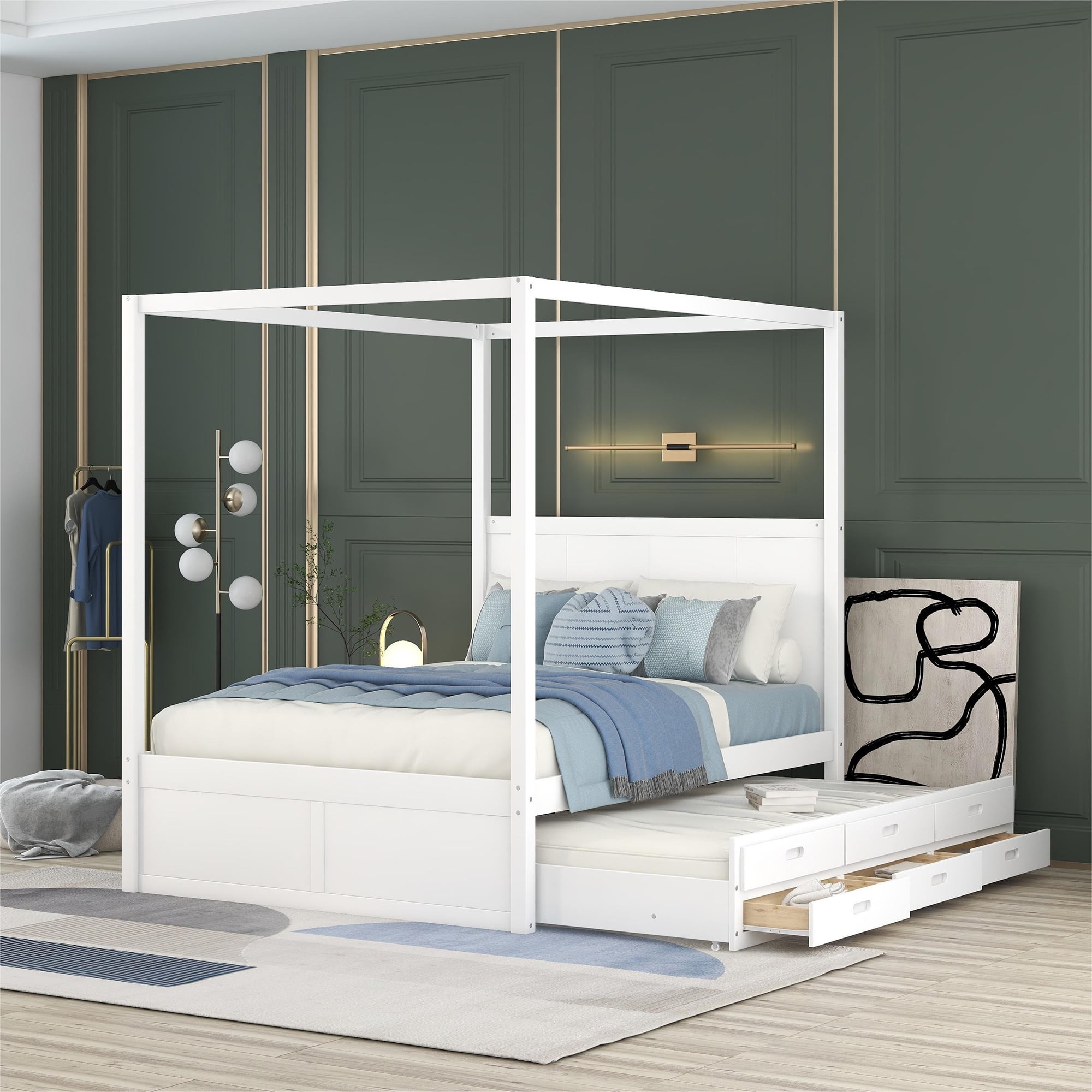 Canopy platform 2024 bed queen