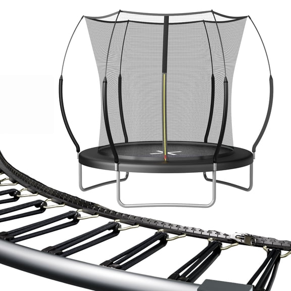EUROCO 1500LBS Springfree 6FT Trampoline for Kids and Adults, No Gap Outdoor Trampoline for Backyard