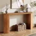 thumbnail image 1 of EUROCO Vintage Console Table with Beaded Trim and Reversible Curved Legs,59.8" Wood Long Sofa Table Behind Couch Accent Tables for Entrance Foyer Hallway,Brown, 1 of 8