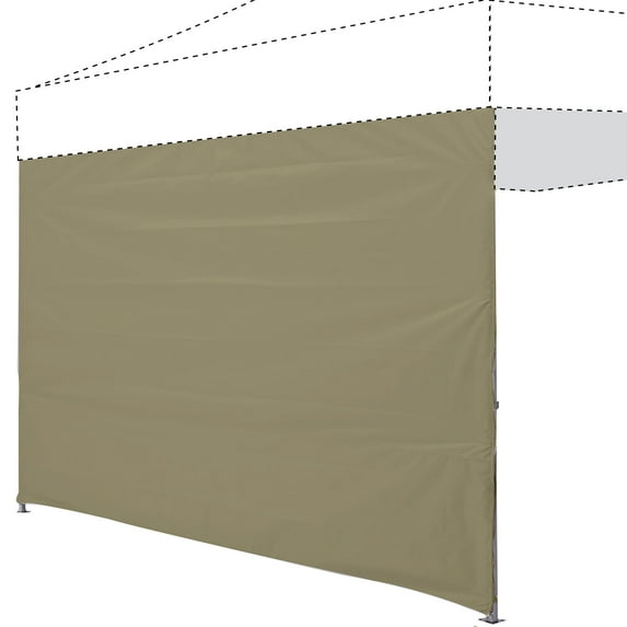 Eurmax Instant Sunwall for 10x10FT Pop up Canopy, 1 Pack Khaki Canopy Sidewall