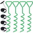 thumbnail image 1 of Eurmax USA Trampoline Corkscrew Shape Steel Stakes Anchor Kit with T Hook for Trampolines -Set of 4 Bonus 4 Strong Belt, 1 of 6