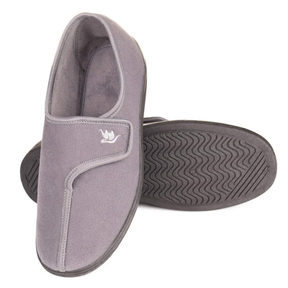 EUROPEAN SOFTEST Men's 80D Memory Foam House Shoes with Adjustable Closure