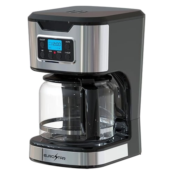 EUROSTAR 12-Cup Programmable Coffee Maker (SILVER)