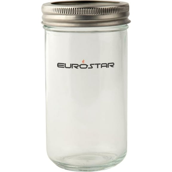 EUROSTAR GMJ12RM 12oz Regular Mouth Mason Jars, 12-Pack