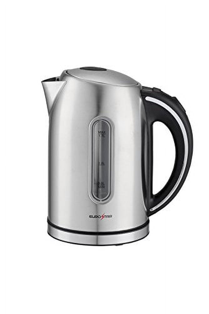 EUROSTAR EKS17S 1.7L Electric Stainless Steel Electric Kettle, Silver