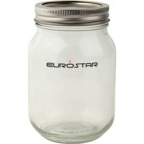 EUROSTAR GMJ16RM 16oz Regular Mouth Mason Jars, 12-Pack