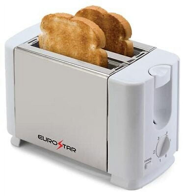 Unistar Toaster EUROSTAR ET722W 2-Slice Stainless Steel Toaster, White - Walmart.com