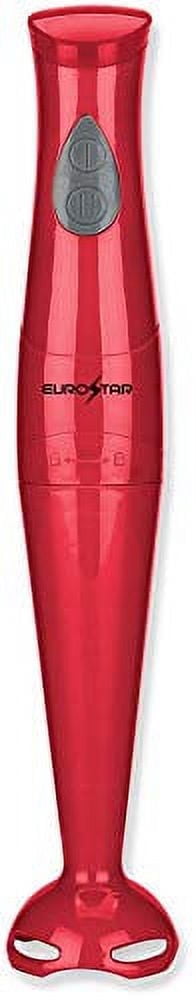EUROSTAR EH401R 2-Speed Immersion Hand Blender with Detachable Shaft, Red