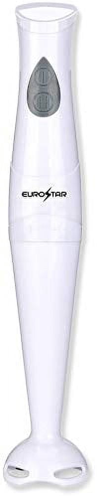 EUROSTAR EH402W 2-Speed Immersion Hand Blender with Detachable Shaft, White