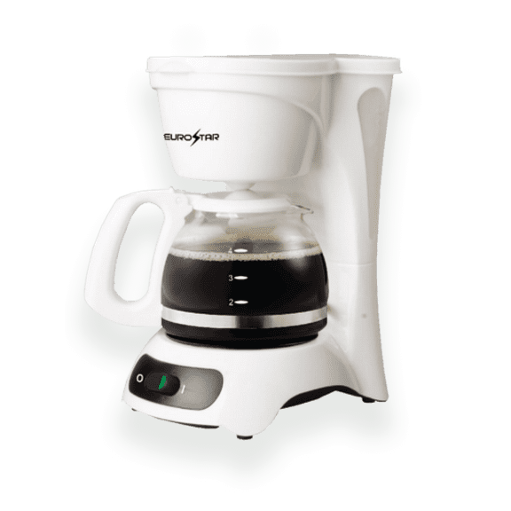 EUROSTAR ECM622W 4-Cup Coffeemaker, White