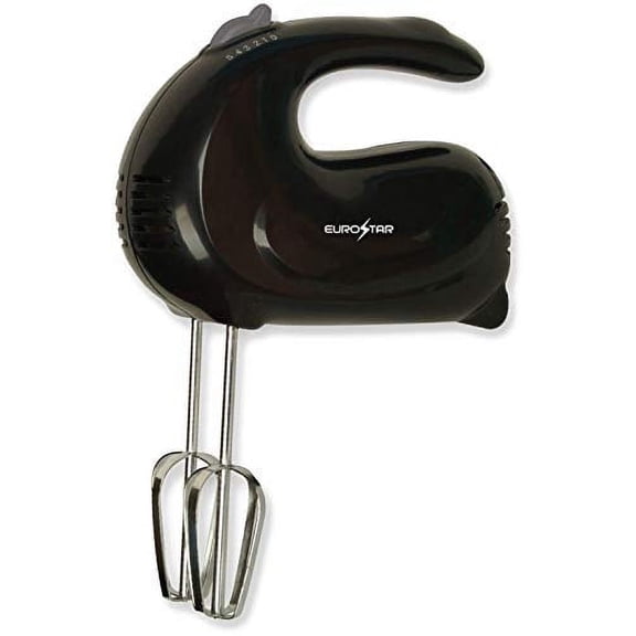 EUROSTAR EM300B 5-Speed Hand Mixer, Black