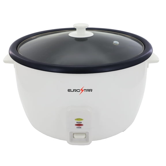 EUROSTAR 50-Cup Rice Cooker, White