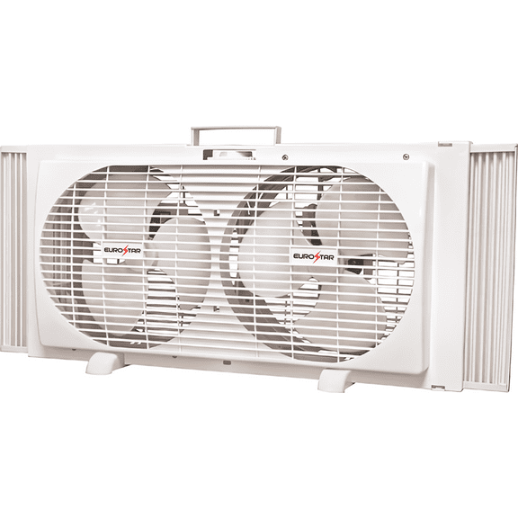 EUROSTAR FWF9100 Portable Twin Window Fan, White