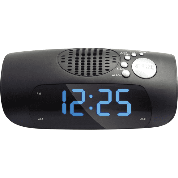 EUROSTAR CR9012 Alarm Clocks, Dual Alarm, AM/FM, Black