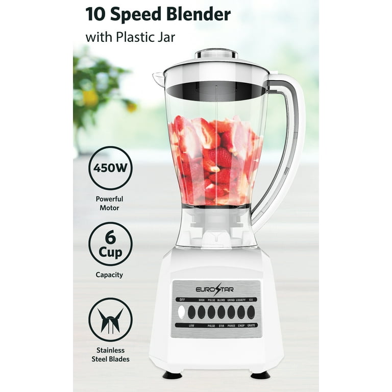 Kitchen Magic Collection 50 oz. 10-Speed and Pulse Red Plastic Jar Blender Kitchen Magic Collection 50 oz. 10-Speed and Pulse Red Plastic Jar Blender