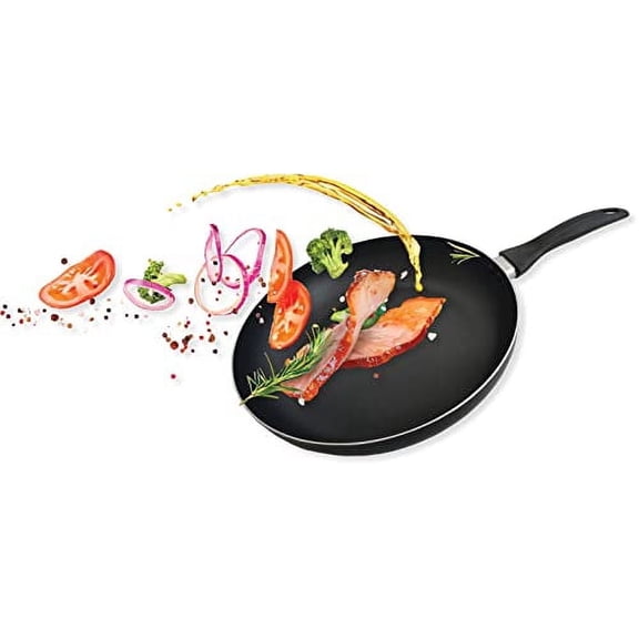 EUROSTAR EC2420 8" Non-Stick Aluminum Fry Pan, Black