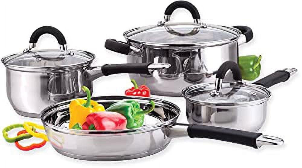EUROSTAR ECX02227 7 Piece Stainless Steel Cookware Set - Walmart.com