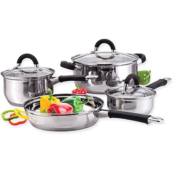 EUROSTAR ECX02227 7 Piece Stainless Steel Cookware Set