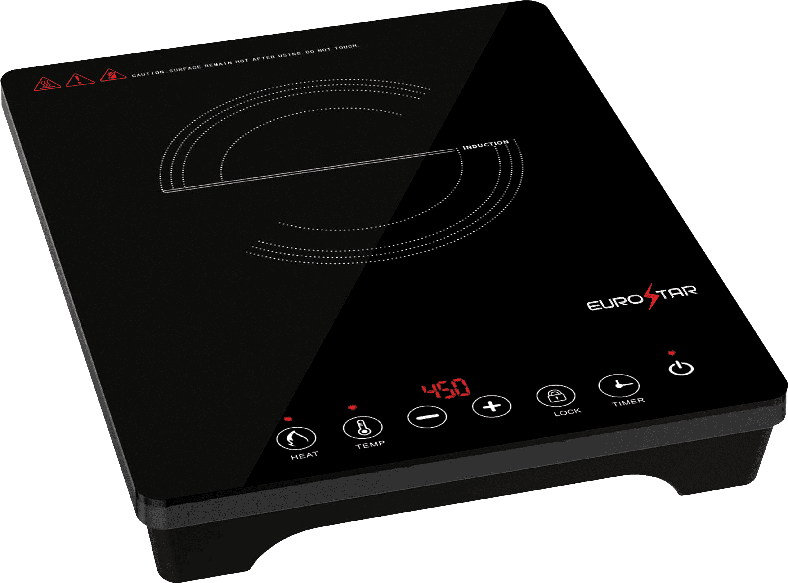 EUROSTAR EIC200 1000W Portable Induction Cooktop, Black