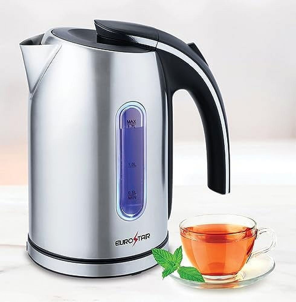 EUROSTAR EKS171SS 1.7L Stainless Steel Electric Kettle, Silver