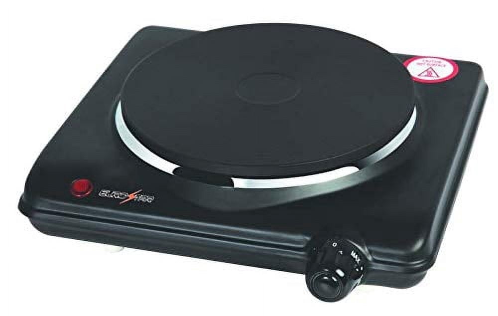 EUROSTAR ES111BK Single Burner With Cast-Iron Flat Plate