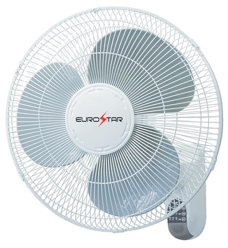 EUROSTAR FWF166W 16" Wall Fan with Remote, White